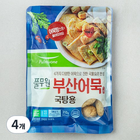 풀무원 부산어묵 국탕용, 310g, 4개