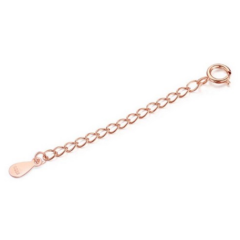 마다꾸미 925실버 목걸이 팔찌 연장 체인 줄 8cm, 로즈골드 물방울, 1개