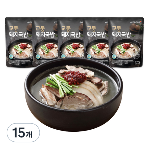 교동식품 부산식 돼지국밥, 500g, 15개