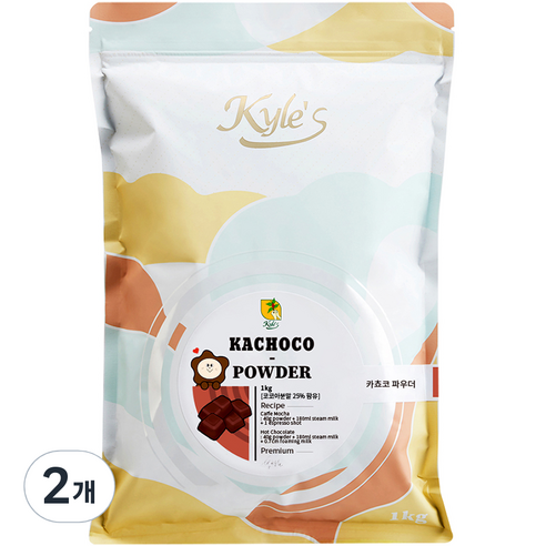 카일스 카쵸코 초콜릿 코코아 파우더, 1kg, 1개입, 2개