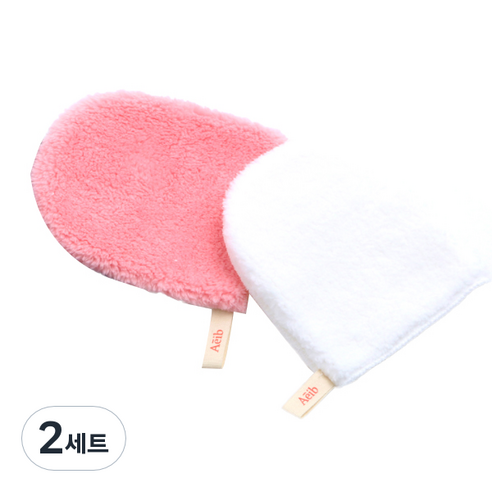 에이브 클렌징 글러브 2종 세트, 2세트, 화이트, 핑크