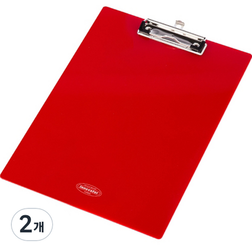 시스맥스 칼라 클립보드 A4, RED, 2개