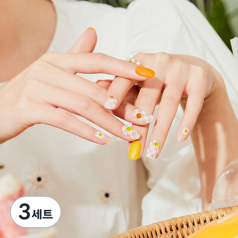 데싱디바 글로우 써니 써니 네일스티커 세트, 3세트
