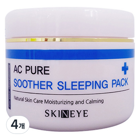 스킨아이 AC퓨어 수더 슬리핑팩, 120ml, 4개