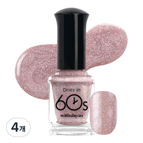 위드샨 60초 매니큐어, M137 퀸, 9ml, 4개