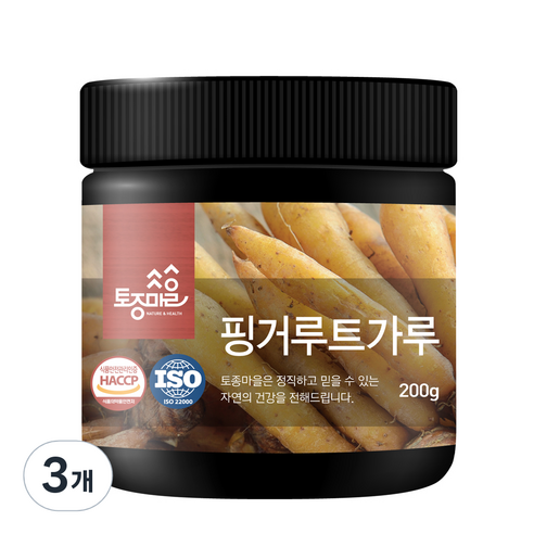 토종마을 핑거루트 건강 분말, 3개, 200g