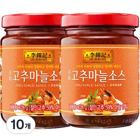 오뚜기 이금기 중화 고추마늘 소스, 226g, 10개