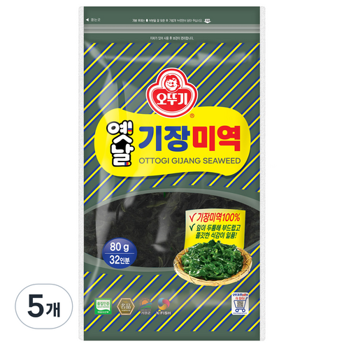 오뚜기 옛날 기장 미역, 80g, 5개