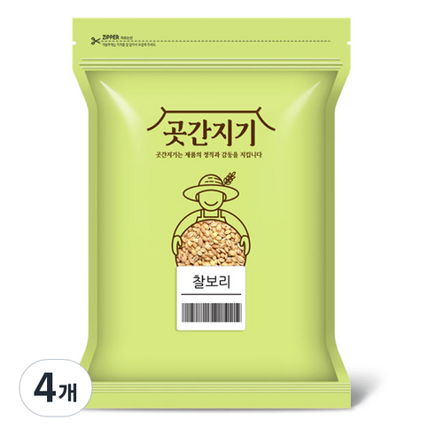 곳간지기 찰보리, 2kg, 4개