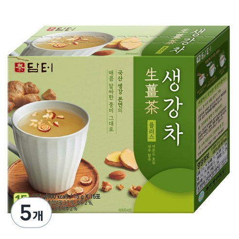 담터 생강차 플러스, 15g, 15개입, 5개