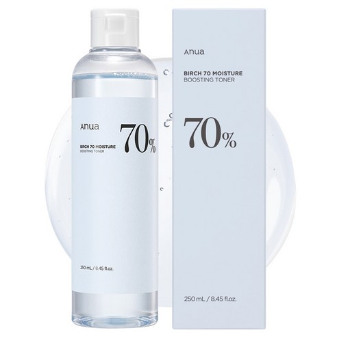 아누아 자작나무 70 촉촉물광피부 수분 부스팅 토너, 250ml, 2개