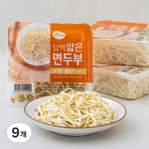 맑은물에 담백 얇은 면두부, 100g, 9개