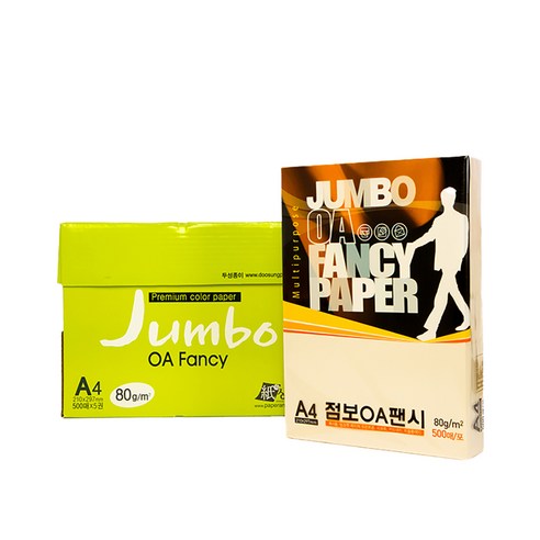 두성 종이 OA팬시페이퍼점보 80g 흰미색 P01, A4, 500매