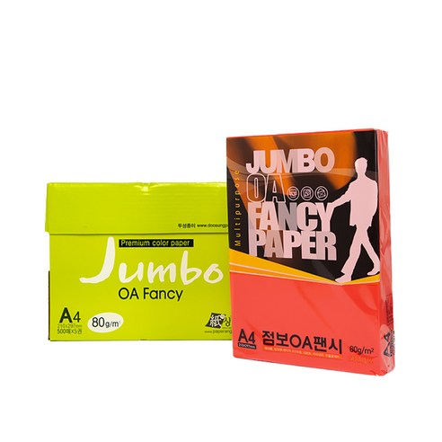 두성 종이 OA팬시페이퍼점보 80g 500매입, 진주홍색, 500매