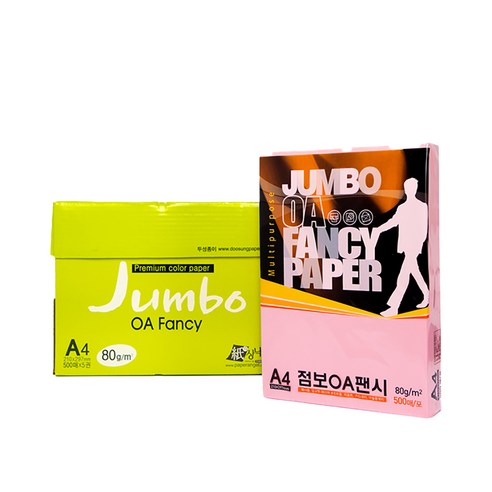 두성 종이 OA팬시페이퍼점보 80g, A4, 500매