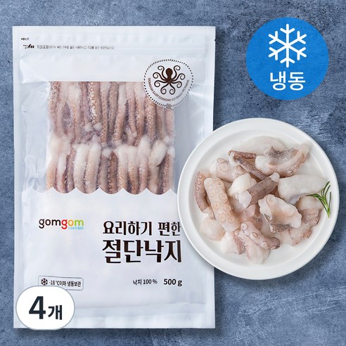 곰곰 요리하기 편한 절단낙지 (냉동), 500g, 4개