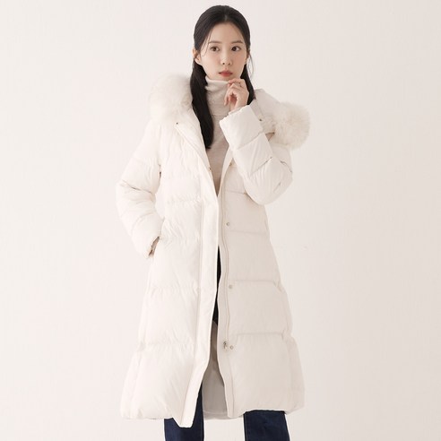 로엠 여성용 벨티드 롱 패딩