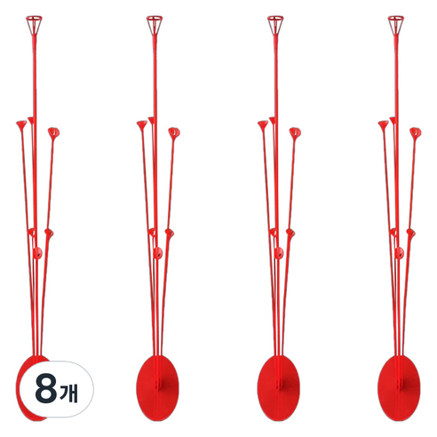 만들하비 이벤트용 풍선 스탠드 7볼 40~70cm, 레드, 8개