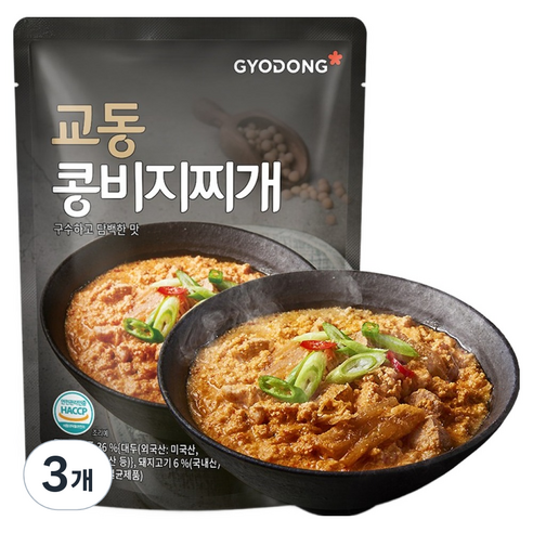 교동식품 교동 콩비지찌개, 500g, 3개