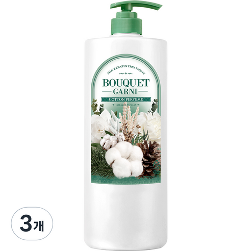 부케가르니 실크 케라틴 트리트먼트 코튼퍼퓸, 1500ml, 3개