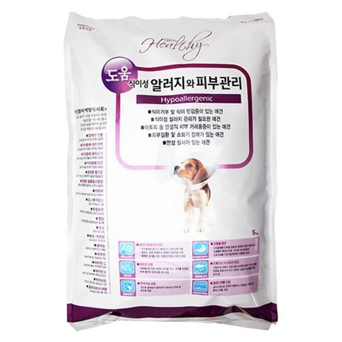 에임헬씨 전연령용 식이성 알러지와 피부관리 도움 애견사료, 5kg, 1개