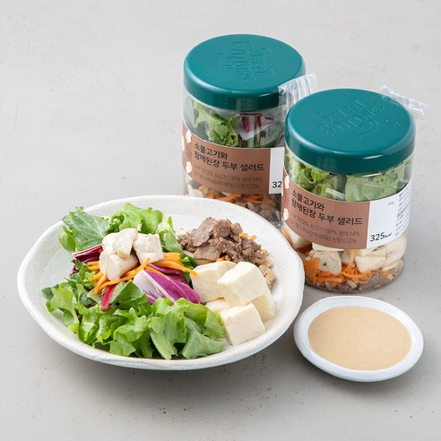 스윗밸런스 소불고기 참깨된장 두부 샐러드, 250g, 2개