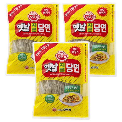 오뚜기옛날 자른당면, 500g, 3개