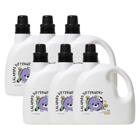 케이맘 랄라포포 유아용 세탁세제 목련향, 1.7L, 6개