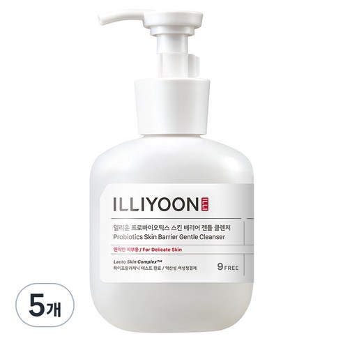 일리윤 프로바이오틱스 스킨 배리어 젠틀클렌저 여성청결제 젤타입, 300ml, 5개