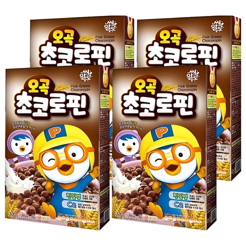 씨알로 뽀로로 오곡 초코로핀 시리얼, 520g, 4개