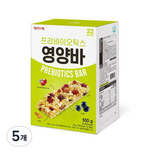 엄마사랑 프리바이오틱스 영양바, 550g, 5개