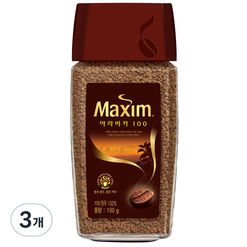 맥심 아라비카100, 100g, 1개입, 3개