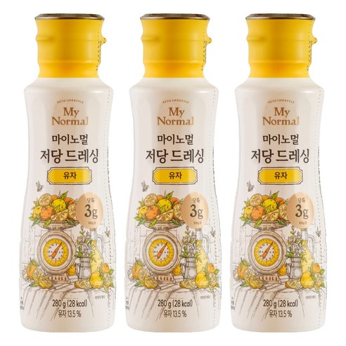 마이노멀 저당 드레싱 유자, 280g, 3개