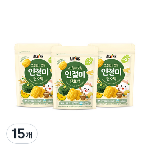 엘빈즈 고소함이 쏘옥 인절미과자, 단호박, 15개