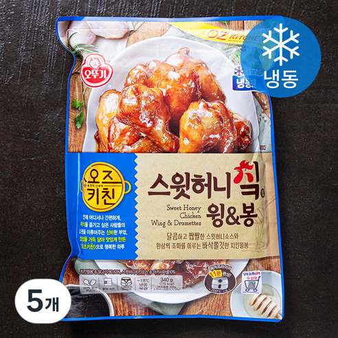 오뚜기 오즈키친 스윗허니 치킨 윙봉 (냉동), 340g, 5개