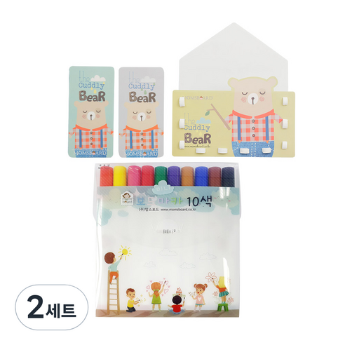 맘스보드 맘스 베이직 3종 세트, 커들리베어, 2세트