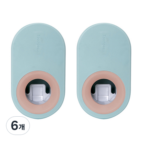 블럭마트 자동 치약디스펜서 치약짜개, TYPE 7, 6개