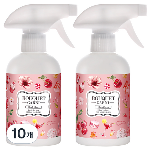 부케가르니 섬유탈취제 블랙체리, 300ml, 10개
