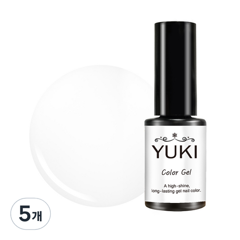 유키 컬러 젤네일, 137호 누드화이트, 5g, 5개