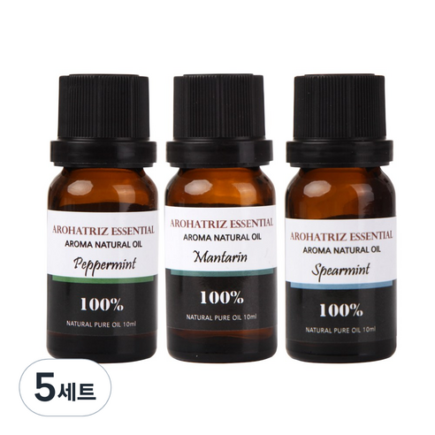 아로하트리즈 에센셜오일 페퍼민트 + 만다린 + 스피아민트, 5세트