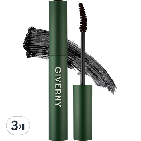 지베르니 밀착 픽싱 마스카라 7g, 01 블랙, 3개