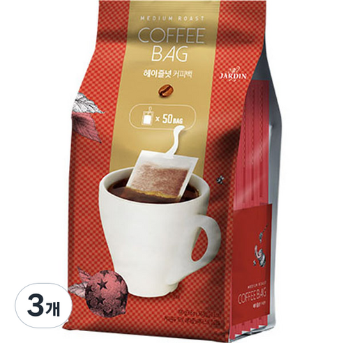 쟈뎅 오리지날 헤이즐넛 커피백 50p, 3.8g, 50개입, 3개
