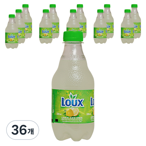 룩스 탄산레몬 드링크, 330ml, 36개