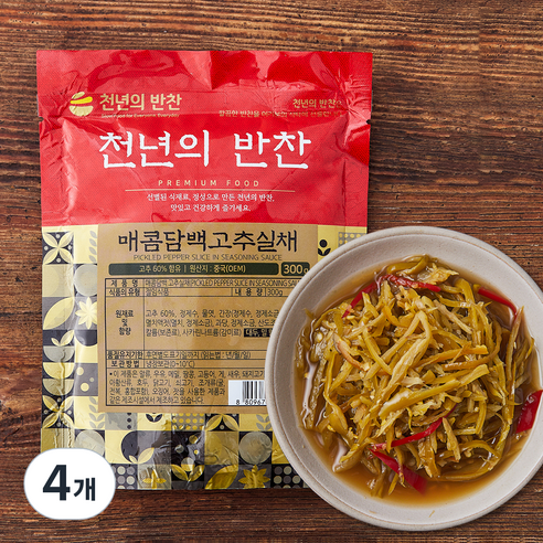 천년의반찬 고추실채, 300g, 4개