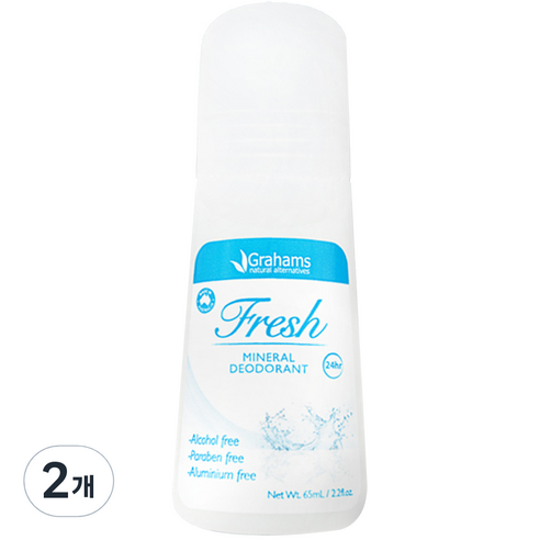그라함스 그라함스 내추럴 미네랄 데오드란트 프레쉬, 2개, 65ml
