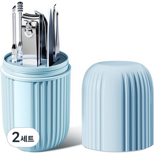 깔끔 네일케어 도구 세트, 블루, 2세트