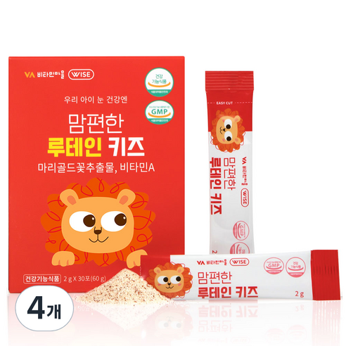 비타민마을 맘편한 루테인 키즈 30p, 60g, 4개