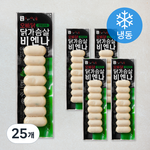 오빠닭 닭가슴살비엔나 청양고추 (냉동), 64g, 25개