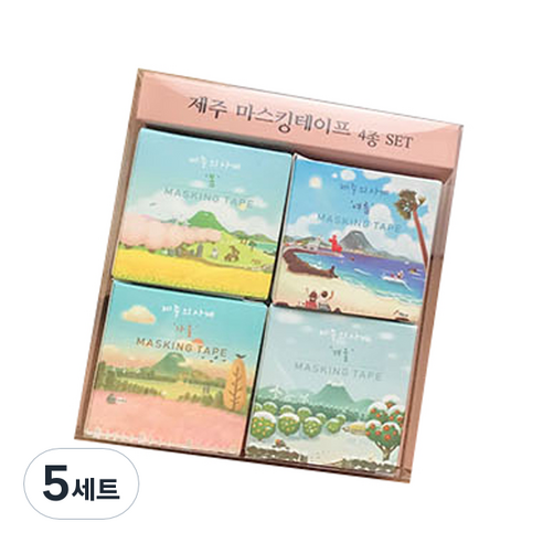 제주 마스킹 테이프 15mm x 5m 4종 세트, 제주의 사계, 5세트