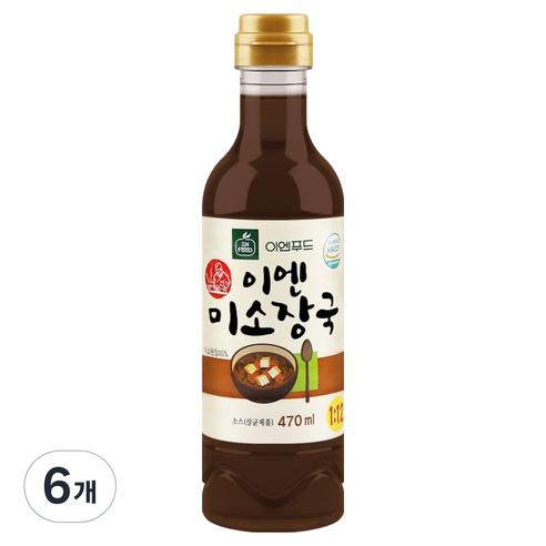 이엔푸드 이엔미소장국, 6개, 470g